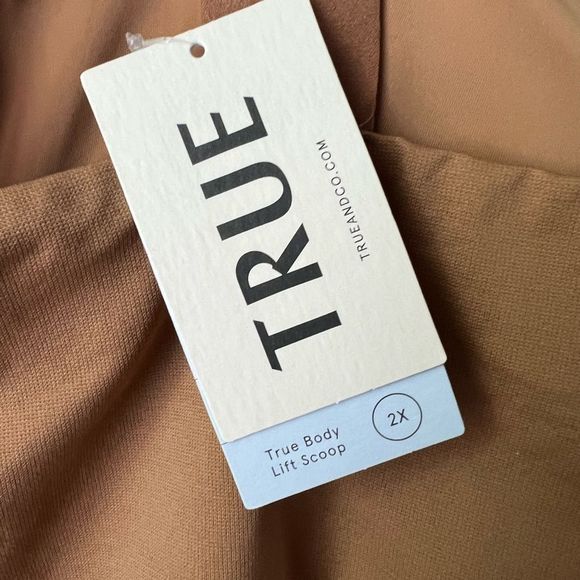 True & Co True Body Lift Scoop Soft Form Band Bra, Santorini Hybrid, bronzed, 2X - Picture 4 of 6